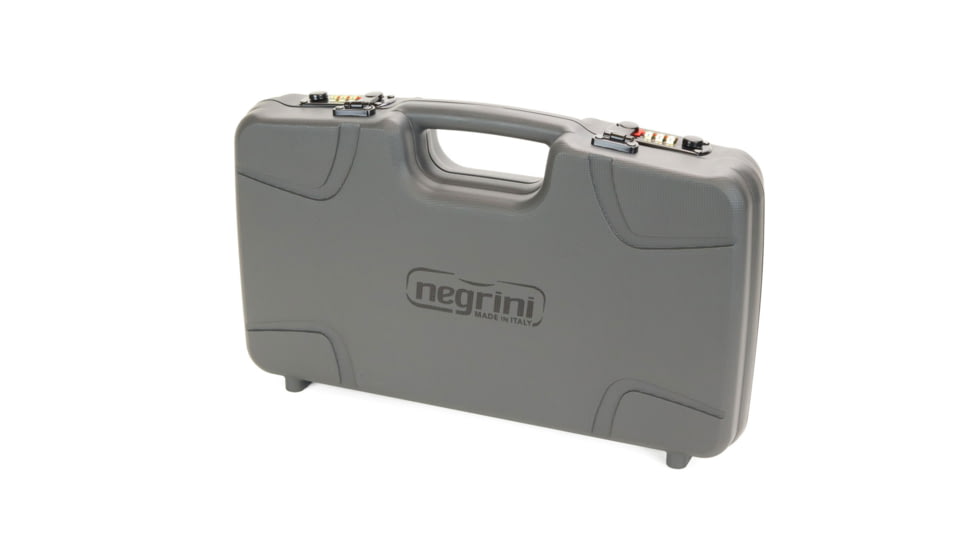 Negrini Hybri-Tech RMR Capable Locking Pistol Case, Gray/Black, Full Size Pistol, 2039iR/6524