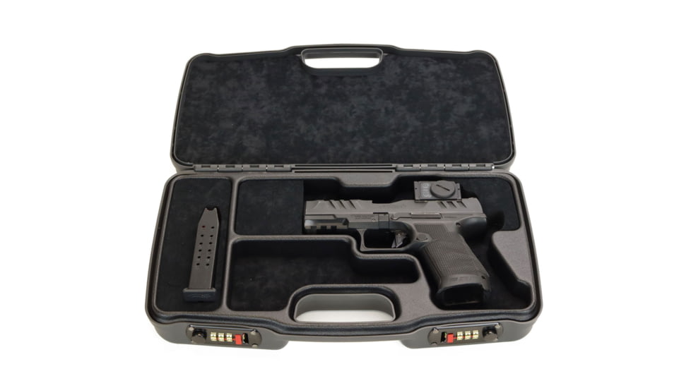 Negrini Hybri-Tech RMR Capable Locking Pistol Case, Gray/Black, Full Size Pistol, 2039iR/6524