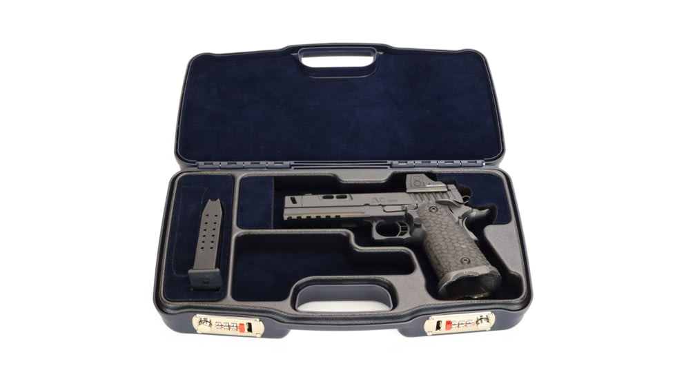 Negrini Hybri-Tech RMR Capable Locking Pistol Case, Navy/Navy, Full Size Pistol, 2039iR/6522