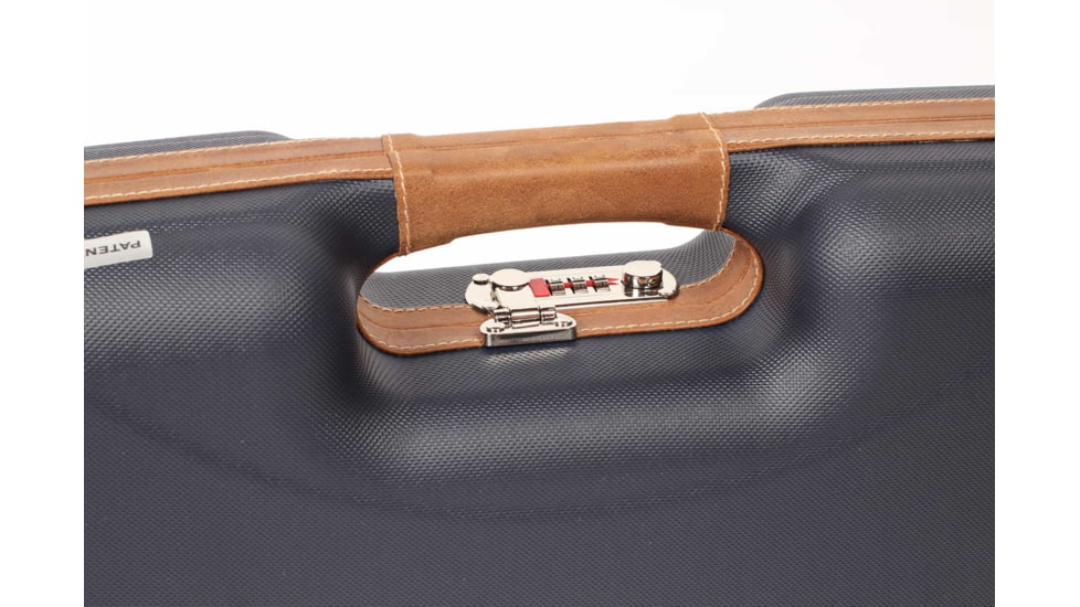 Negrini OU Deluxe Sporting Shotgun Case + Tube Set, Navy/Tobacco Leather/Navy Interior, 1622LX-TUBE/5228