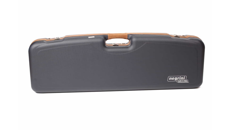 Negrini OU Deluxe Sporting Shotgun Case + Tube Set, Navy/Tobacco Leather/Navy Interior, 1622LX-TUBE/5228