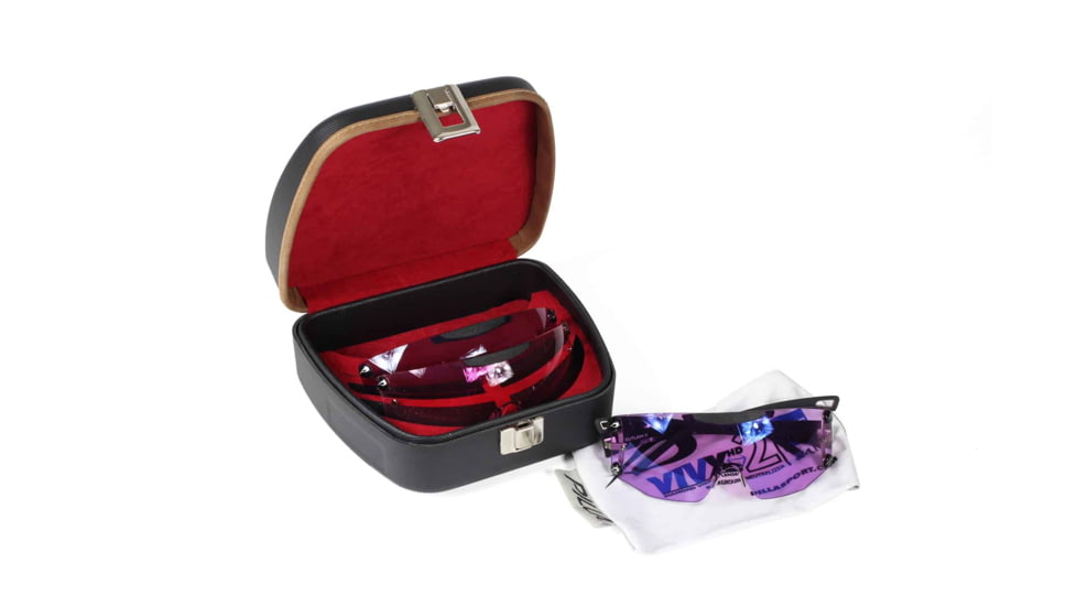 Negrini Shooting Sports Eyewear Case, Black/Bordeaux, 3105LXX/5584