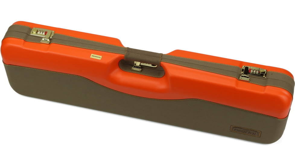 Negrini Wings OU/SxS Deluxe Hunting Combo Shotgun Case, 32.125x8.875x5in, Blaze Orange/Khaki, 819129015303