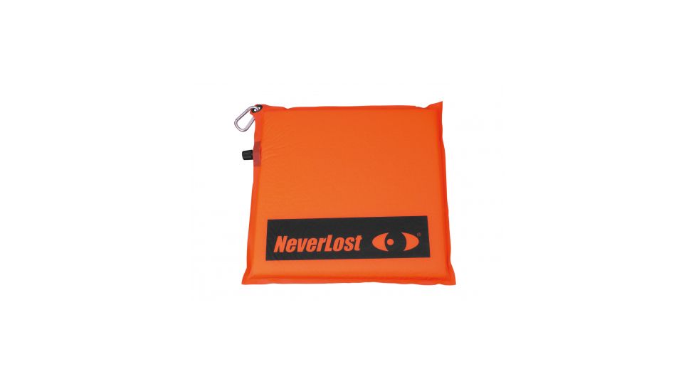 Neverlost Inflatable Sitmat, Black/Orange, 14inx14in 6139