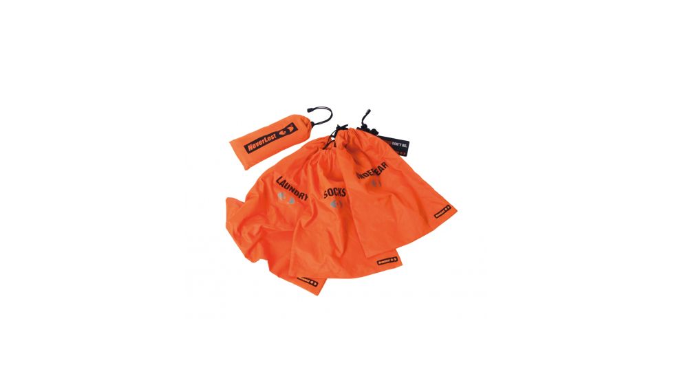 Neverlost Packbags, 3 Pieces, Black/Orange, 3 piece set 6087