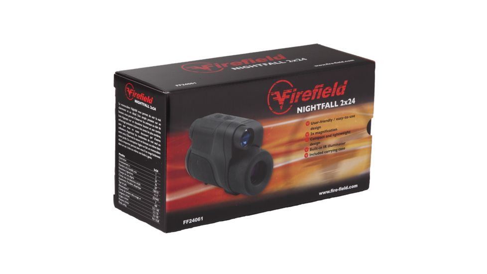 Firefield Nightfall 2x24 Night Vision Monocular, Black w/IR Illuminator FF24061