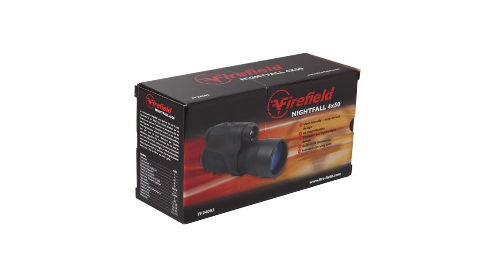 OpticsPlanet Exclusive Refurbished, Firefield Nightfall 4x50 Night Vision Monocular, Black w/ Case FF24063