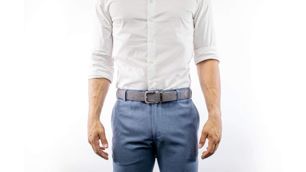 Nexbelt Suede Dress Belt, Non-EDC, Grey, PCE0975