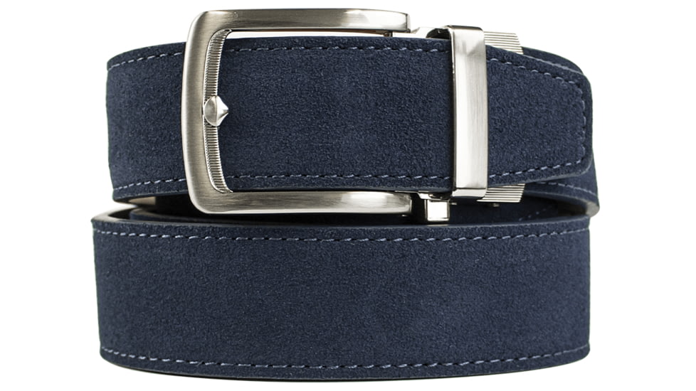 Nexbelt Suede Dress Belt, Non-EDC, Navy, PCE0821