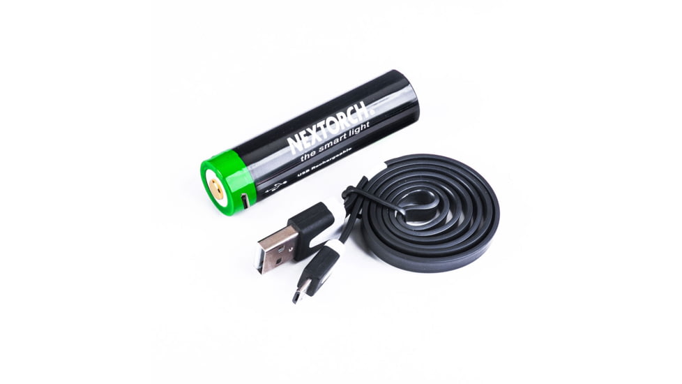 Nextorch 18650 USB-C Direct Recharge Battery, Black, BW20029