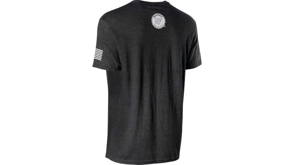 NightForce Mens T-Shirt, NF Flag Logo, Heather Grey, Medium, A535-M