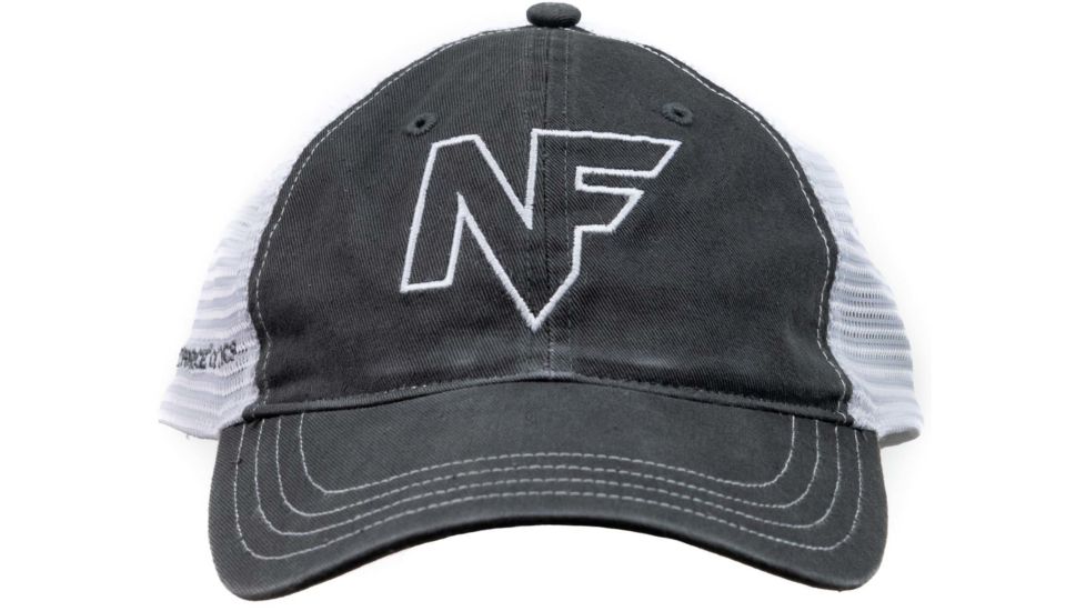 NightForce Trucker Hat, Relaxed Fit, w/ NF Logo, Grey/White, A525
