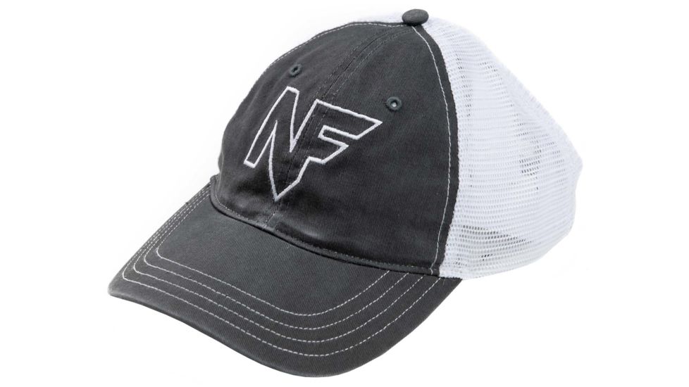 NightForce Trucker Hat, Relaxed Fit, w/ NF Logo, Grey/White, A525