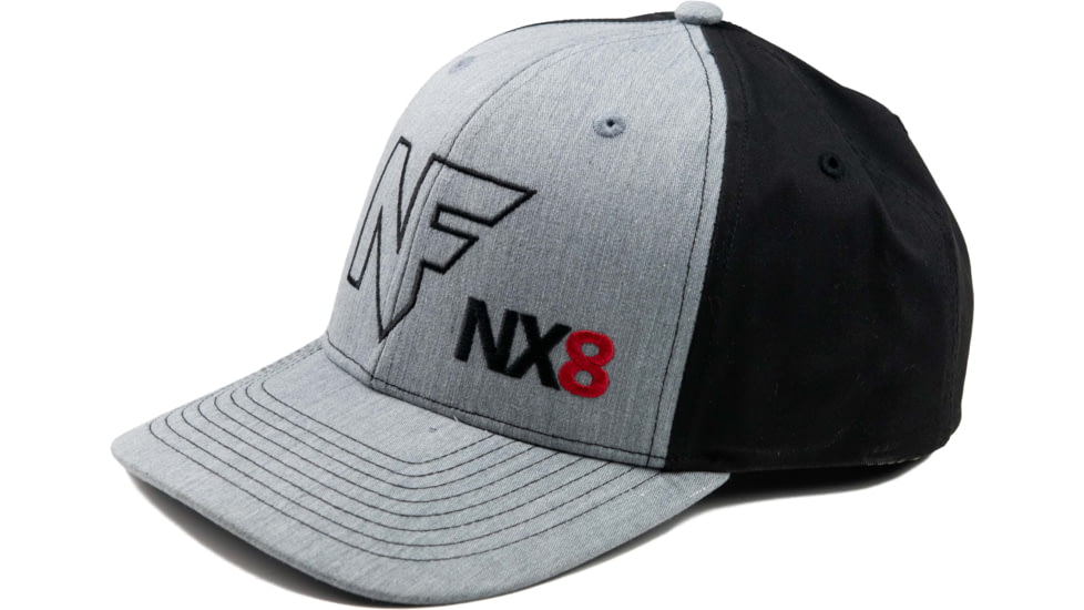 NightForce Twill Back Hat, w/ NF NX8 Logo, Grey/Black, A531