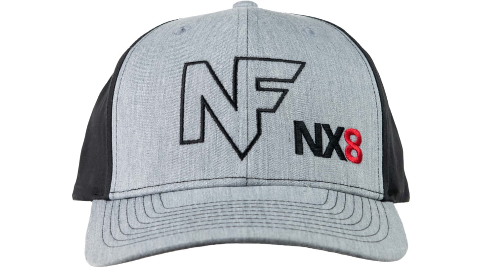 NightForce Twill Back Hat, w/ NF NX8 Logo, Grey/Black, A531