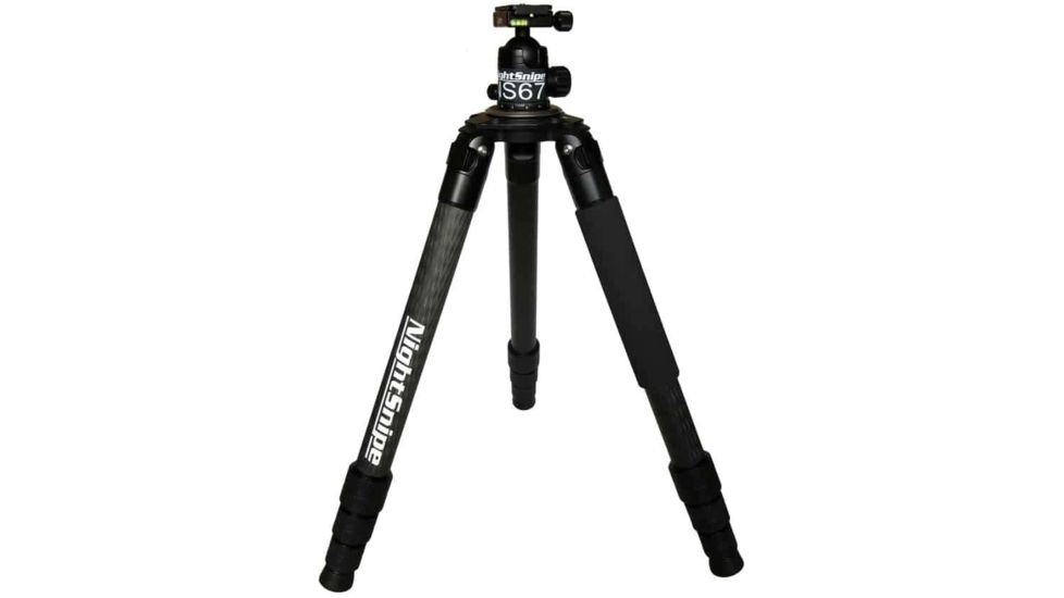 NightSnipe Elite Hunter Carbon Fiber Shooting Tripod, NS67 Ball Head and NightSnipe Picatinny Rail Mount Combo Kit, EHNS67-2288