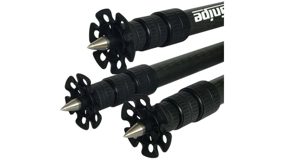 NightSnipe Elite Hunter Carbon Fiber Shooting Tripod, NS67 Ball Head and NightSnipe Picatinny Rail Mount Combo Kit, EHNS67-2288