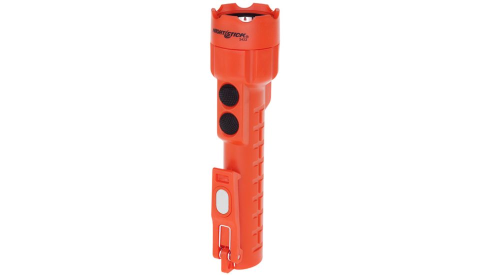Nightstick Dual-Light 3AA Flashlight w/Dual Magnets,235 Lumens,Red NSP-2422R