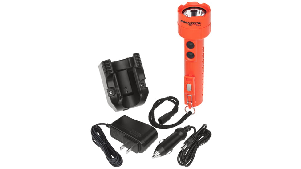 Nightstick Dual-Light Flashlight w/Dual Magnets,Rechargeable,350 Lumens,Red NSR-2522RM
