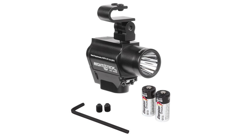 Nightstick Helmet Mounted Multi-Function LED Dual-Light Flashlight,220 Lumens,Black NSP-4650B