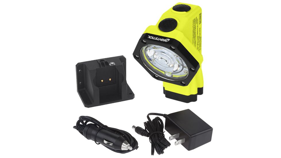 Nightstick INTRANT Intrinsically Safe Permissible Dual-Light Angle Light Rechargeable Light &amp; Battery Only, Green, XPR-5561GLB