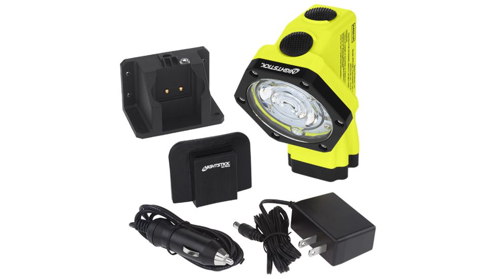 Nightstick IS Rechargeable Multi-Function No-Band Headlamp w/ Heavy-Duty Rubber Hard Hat Mount, Green, XPR-5561GC