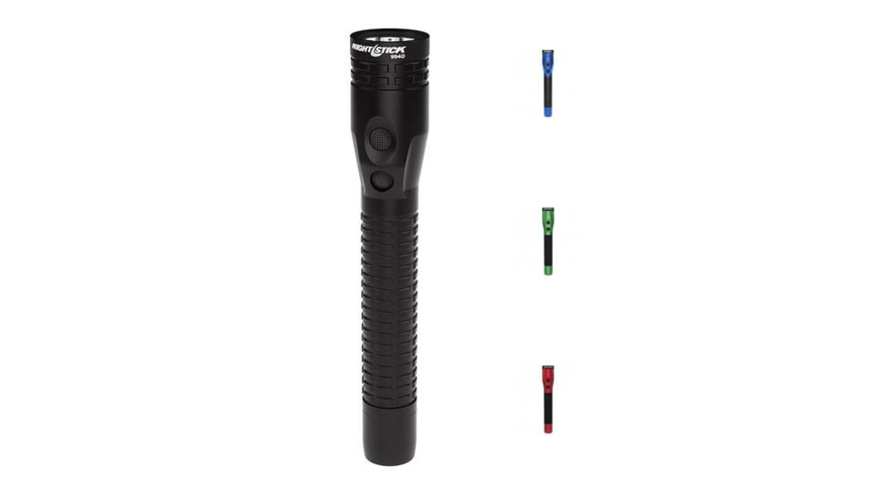 Nightstick Metal Dual-Light Rechargeable Flashlight w/Magnet, Black, Blue, Green, Red