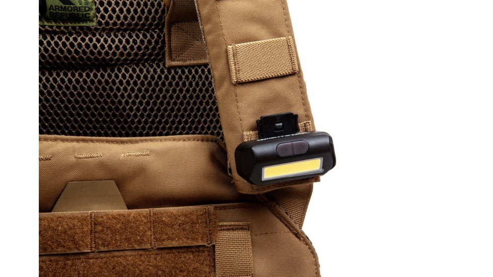 Nightstick Multi Flood USB Accessory Light, Molle Clip, 250 Lumen, 7 Hour Run Time, Matte Finish, Black