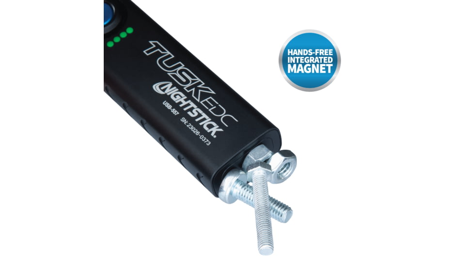 Nightstick Rechargeable Handheld Light, Anodized Finish, Black, 1,700 Lumens, 1,390 Candela, Rechargeable