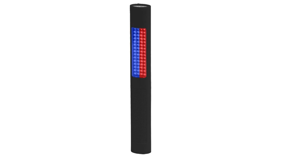 Nightstick Safety Light/LED Flashlight,Red/Blue Flood,150 Lumens,Black NSP-1170