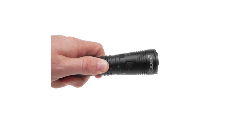 Nightstick Turbo High Candela USB Tactical Flashlight, Rechargeable, 1100 Lumen, 3 Hour Run Time, Matte Finish, Black