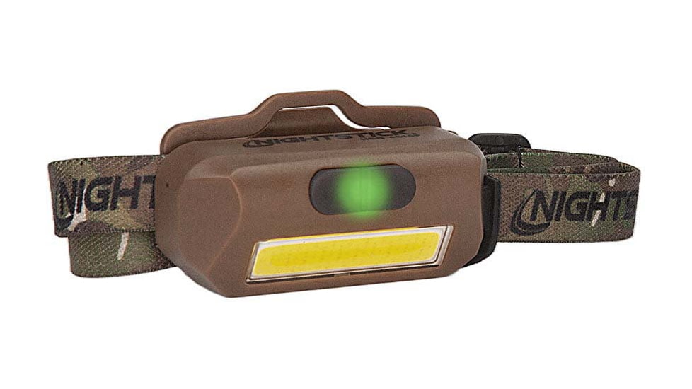 Nightstick Multi-Flood LED Headlamp, LiPo Rechargeable, 250 Lumens, Green/Red/White LED Bulb, Flat Dark Earth, USB4510F