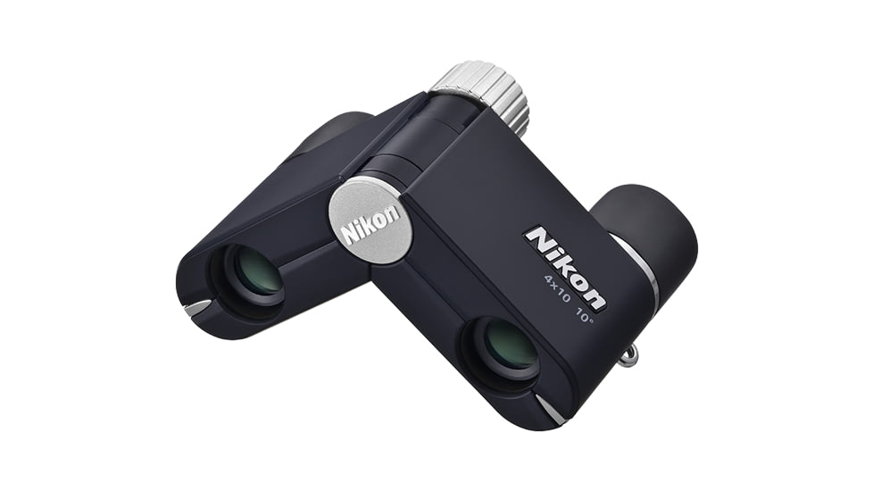 Nikon CF 4x10mm Roof Prism Binoculars, Dark Navy, 16840