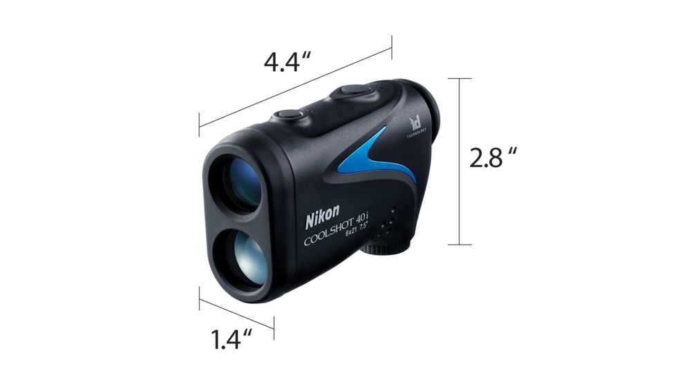 Nikon CoolShot 40i 6x21mm Golf RangeFinder, Black/Blue, 16202
