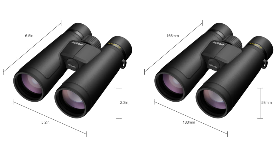 Nikon Monarch M5 12x50mm Porro Prism Binoculars, Black, Full Size, 16846