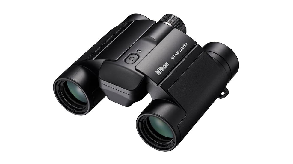 Nikon STABILIZED 12x25mm S Roof Prism Binoculars, Black, 16783