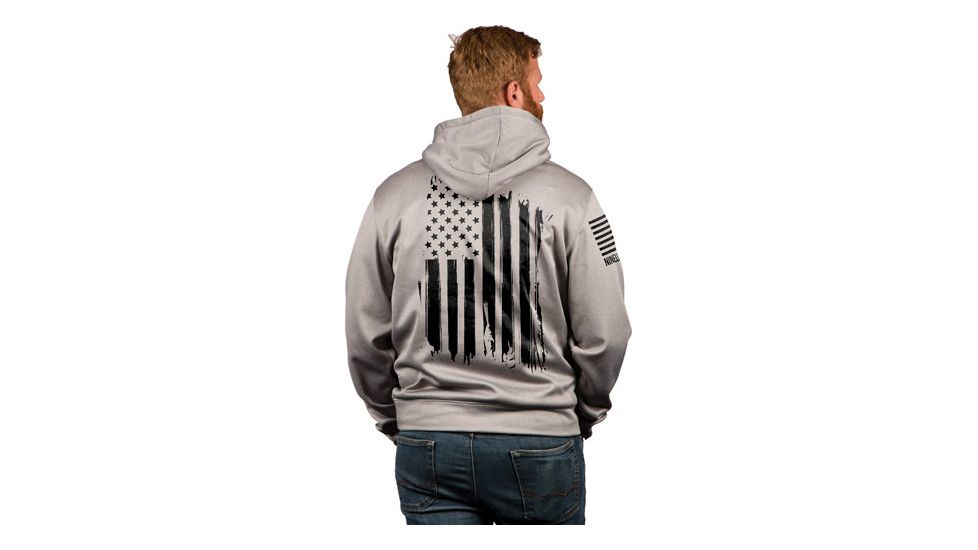 Nine Line Apparel America Tail Gater Hoodie Grey Heather Med