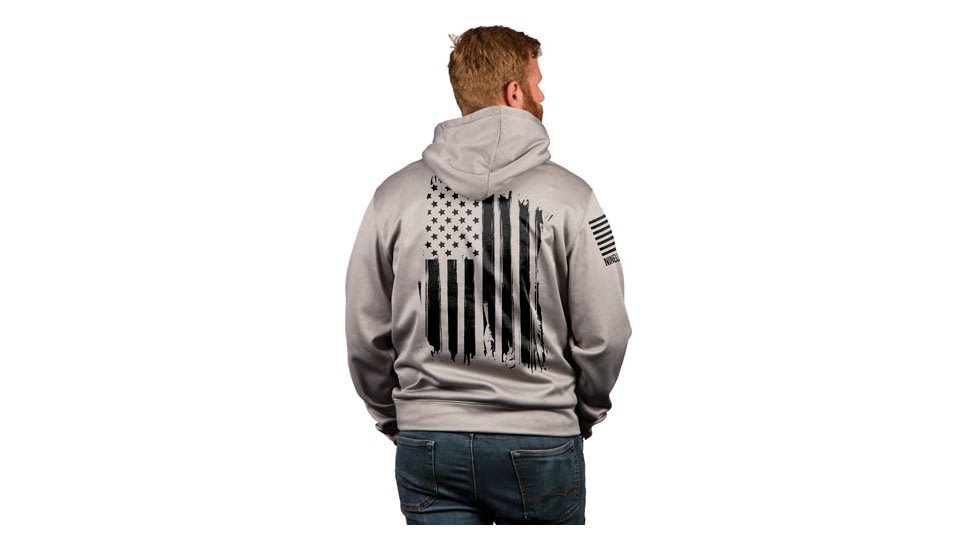 Nine Line Apparel America Tail Gater Hoodie Grey Heather Xlrg