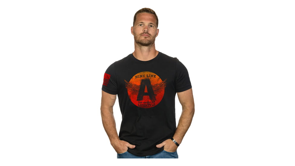 Nine Line Apparel Flying ''a'' Men's T-shirt Black Small