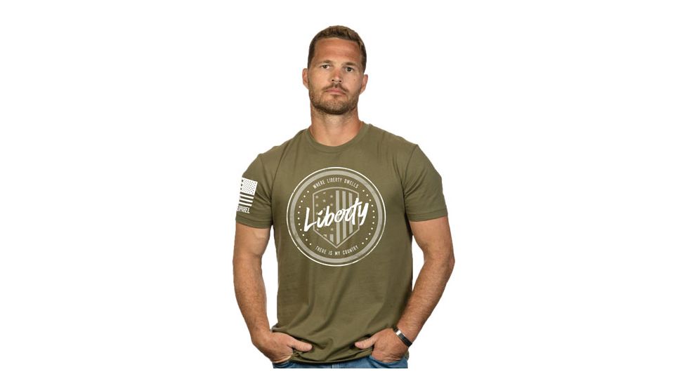 Nine Line Apparel Liberty Crcl Men's T-shirt Green Medium