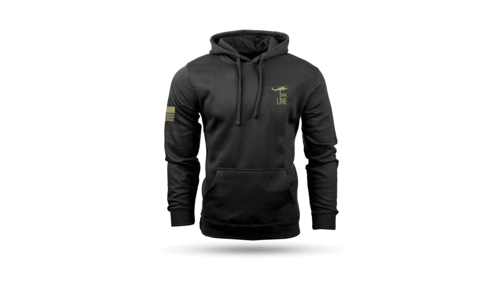 Nine Line Apparel Nine Line American Camo Hooded Sweatshirt Black L, AMERCAMO-DT6100-BLACK-L