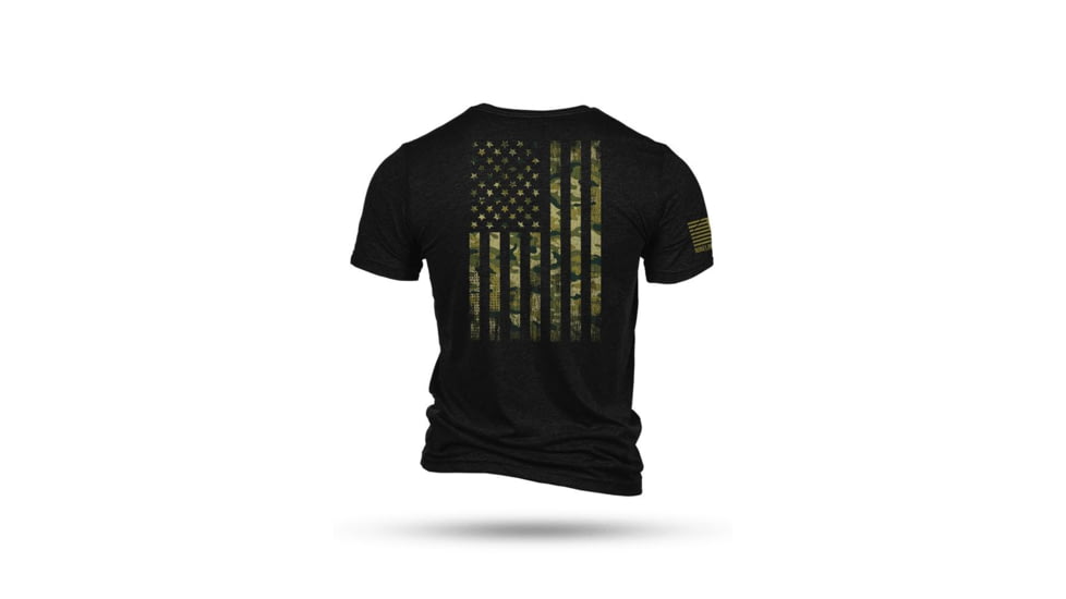 Nine Line Apparel Nine Line American Camo Short Sleeve Shirt Black Triblend 3XL, AMERCAMO-TSTRI-CHARCOALBLACKTRIBLEND-3XL