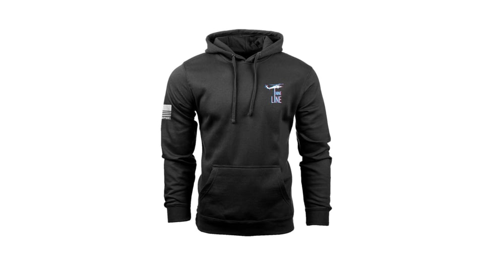 Nine Line Apparel Nine Line Belt Fed Hooded Sweatshirt Black L, BELTFED-DT6100-BLACK-L