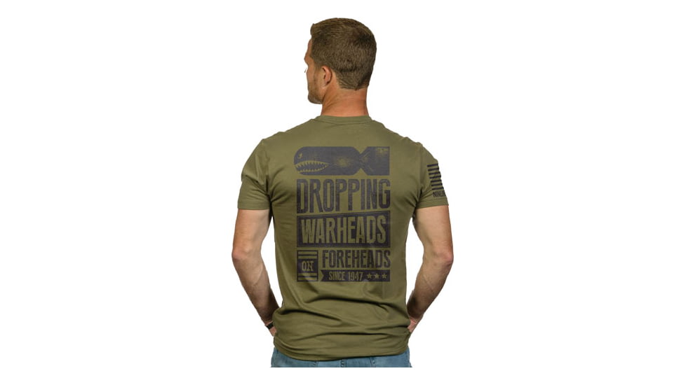 Nine Line Apparel Warheads On Forheads Men's T-shirt Grn Med