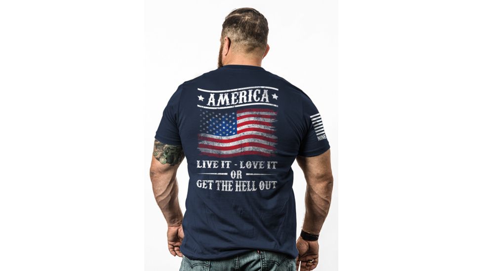Nine Line Get The Hell Out Graphic T-Shirts - Mens, MidnightNavy, Medium GTHO-TS-MIDNIGHTNAVY-M