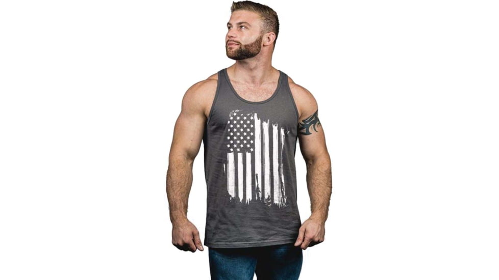Nine Line AMERICA JERSEY TANK - MEDIUM, GRAY DF7737B1