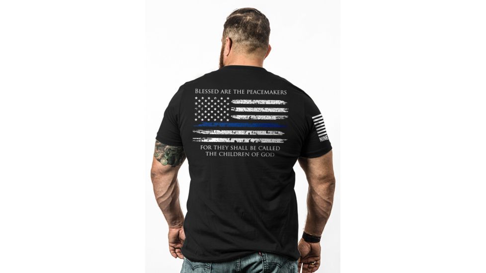 Nine Line Thin Blue Line Graphic T-Shirts - Mens, Black, Small TBL-TS-BLACK-S