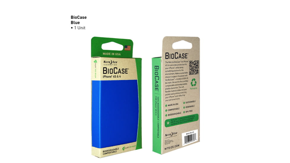 Nite Ize Biodegradable Bio Case for Iphone 4 &amp; 4S, Blue BIO-IP4-03