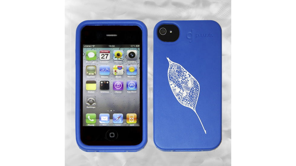 Nite Ize Biodegradable Bio Case for Iphone 4 &amp; 4S, Blue Leaf BIO-IP4-03G3
