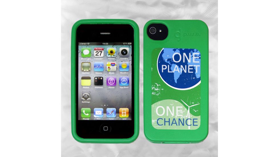 Nite Ize Biodegradable Bio Case for Iphone 4 &amp; 4S, One Planet One Chance BIO-IP4-28G4